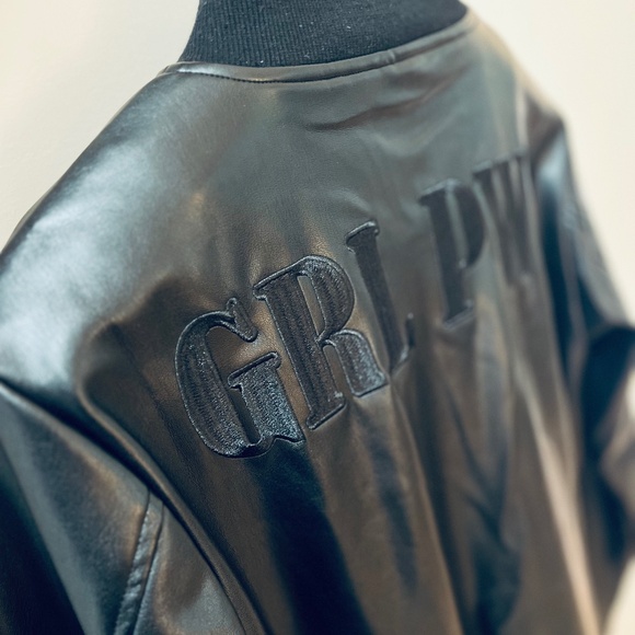 Hilary MacMillan M Vegan Bomber Black Jacket - Picture 3 of 9